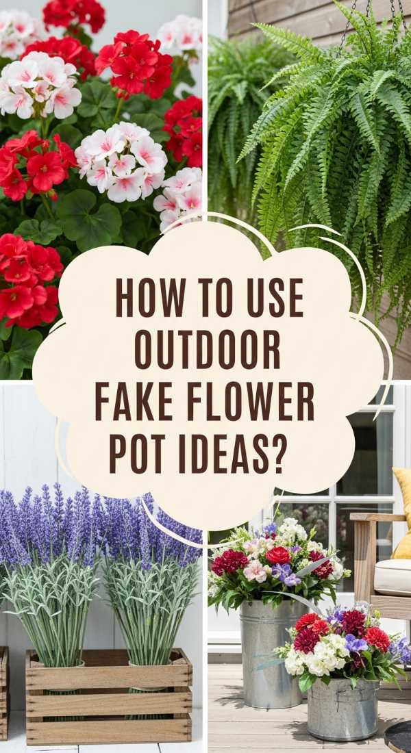 How To Use Outdoor Fake Flower Pot Ideas For Everlasting Summer Color 69ef13adf1599
