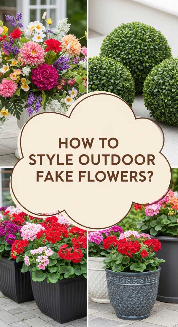 How To Use Outdoor Fake Flower Pot Ideas For Low Maintenance Beauty 69f232d6eb20c