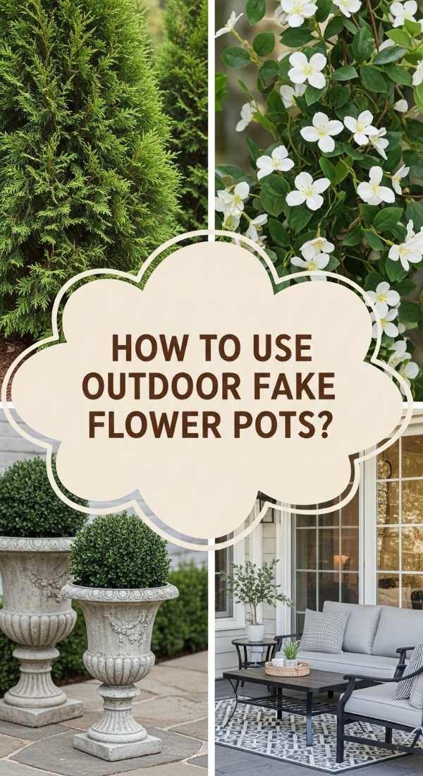 How To Use Outdoor Fake Flower Pots For Year Round Greenery 69edfde79cdf0
