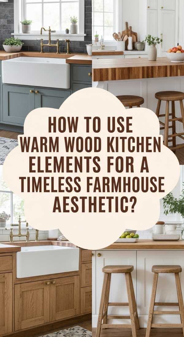 How To Use Warm Wood Kitchen Elements For A Timeless Farmhouse Aesthetic 69eb42d41c4d1