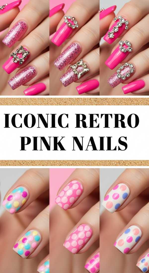 Iconic Retro Pink Nails 69ecf89b1ea66