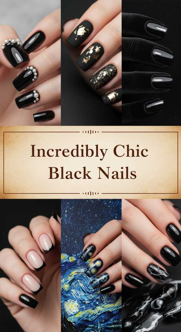 Incredibly Chic Black Nails 69eb727b8d547