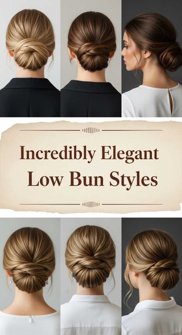 Incredibly Elegant Low Bun Styles 69e33a0c89341