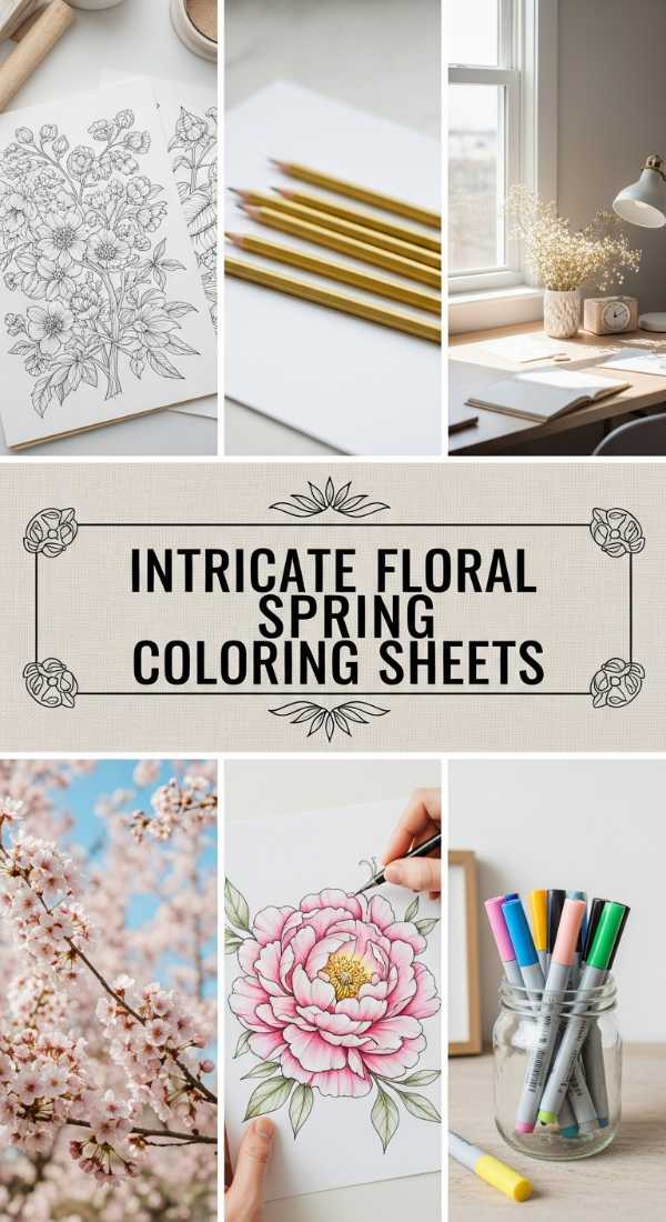 Intricate Floral Spring Coloring Sheets 69df43d42a36c