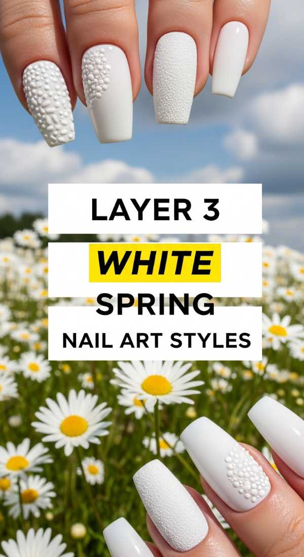 Layer 3 White Spring Nail Art Styles 69ed0bc2aae33