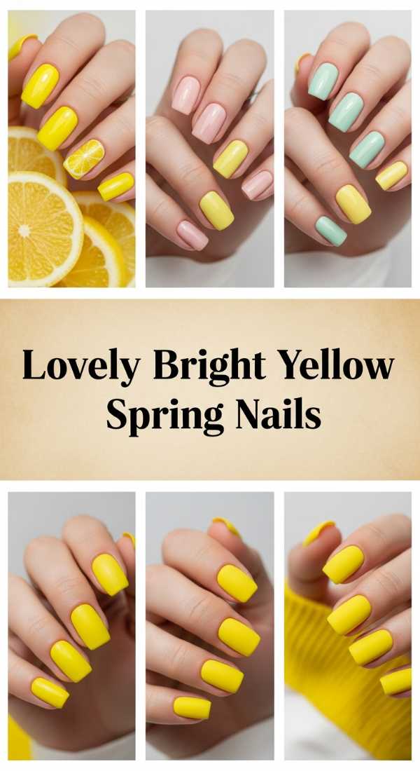 Lovely Bright Yellow Spring Nails 69f24a855970a
