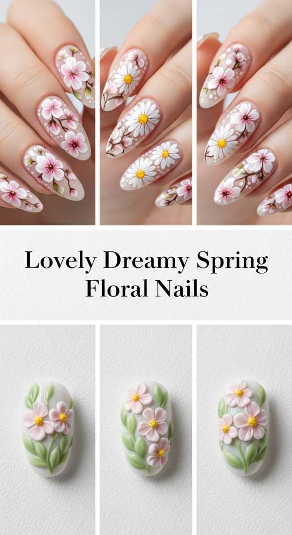Lovely Dreamy Spring Floral Nails 69f32d6b41e62