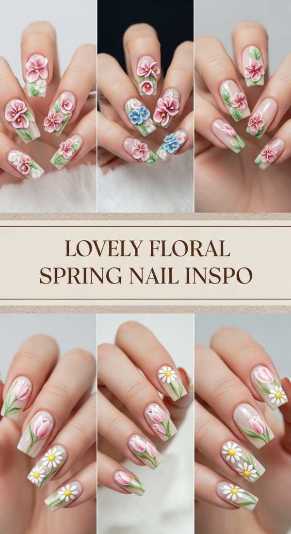 Lovely Floral Spring Nail Inspo 69f0cc55eafee