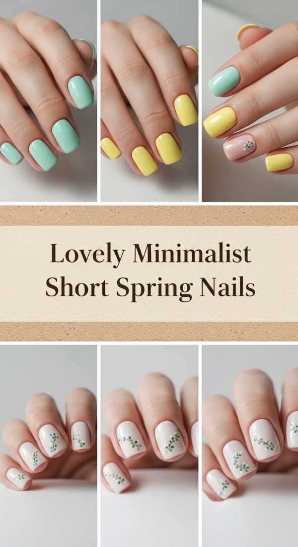 Lovely Minimalist Short Spring Nails 69e9ccf467b5e