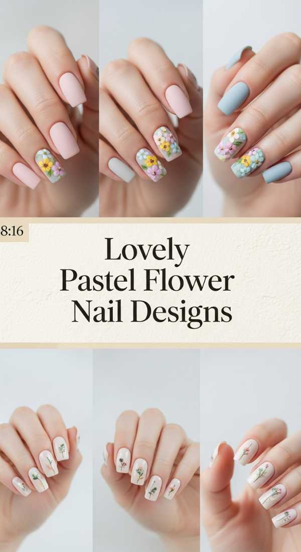 Lovely Pastel Flower Nail Designs 69f0ca2fab925