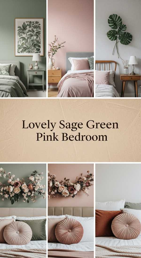 Lovely Sage Green Pink Bedroom 69ea60a633273