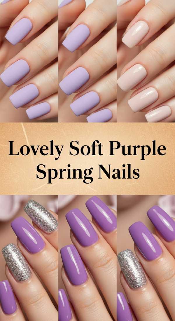 Lovely Soft Purple Spring Nails 69f24a9400e22