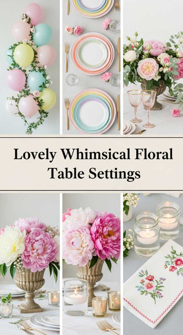 Lovely Whimsical Floral Table Settings 69df20e6f0fef