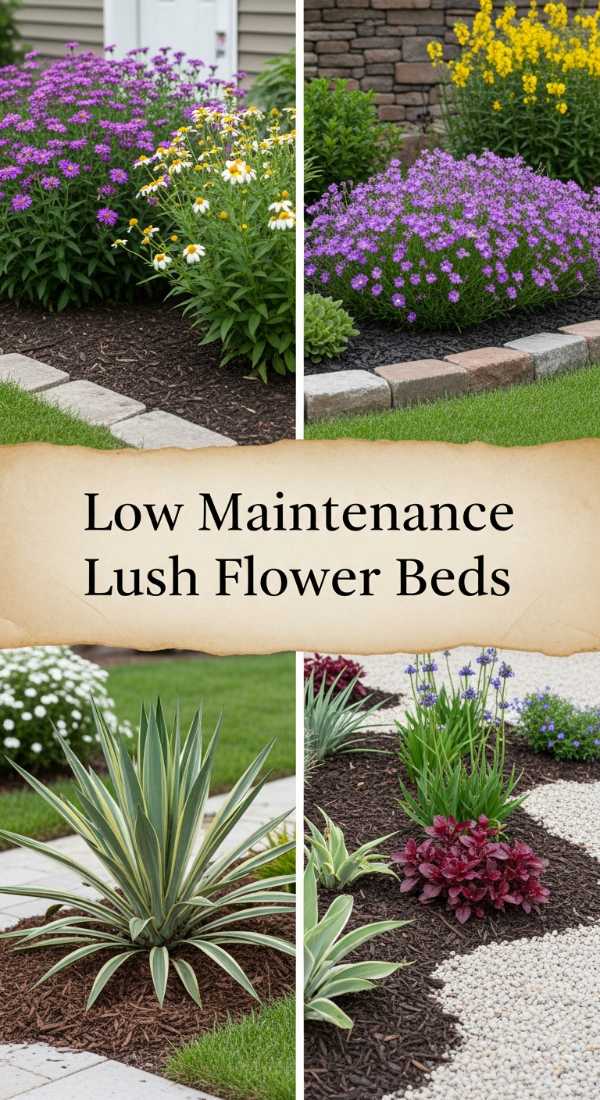 Low Maintenance Lush Flower Beds 69efa25f5c6d4