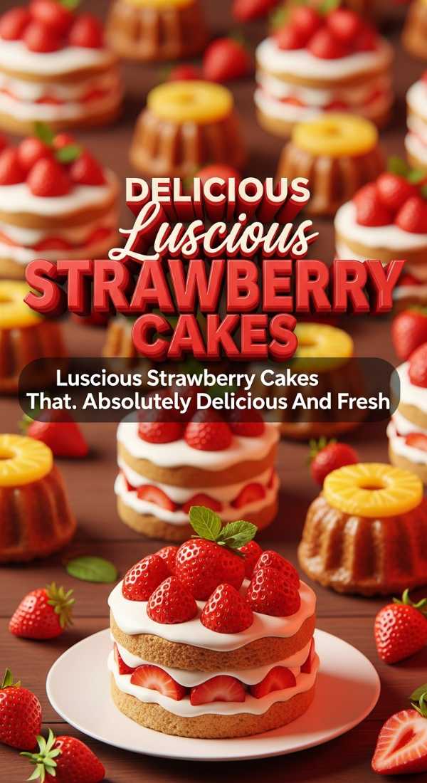 Luscious Strawberry Cakes That Are Absolutely Delicious And Fresh 69f0642ede1cb