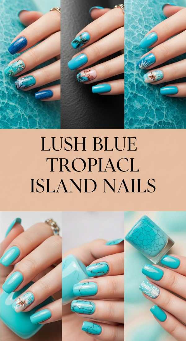 Lush Blue Tropical Island Nails 69f0ca3c1e181
