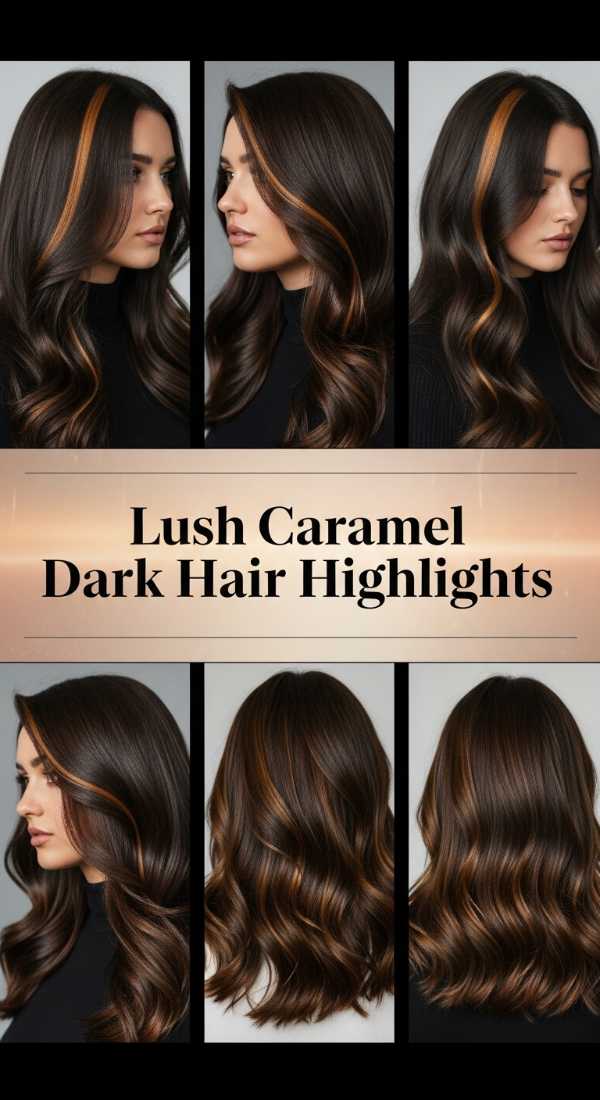 Lush Caramel Dark Hair Highlights 69e5e107ddd8c