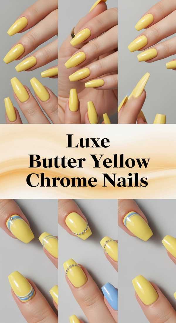 Luxe Butter Yellow Chrome Nails 69f32d6fbb212
