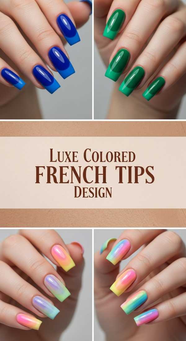 Luxe Colored French Tips Design 69eb72766dae6