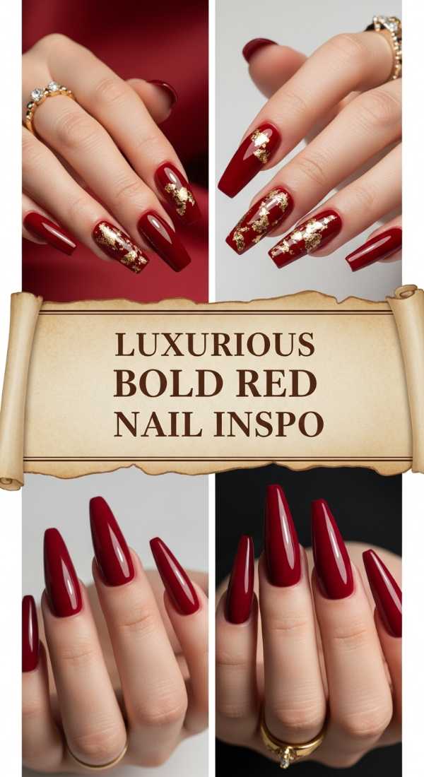 Luxurious Bold Red Nail Inspo 69ecf89394902