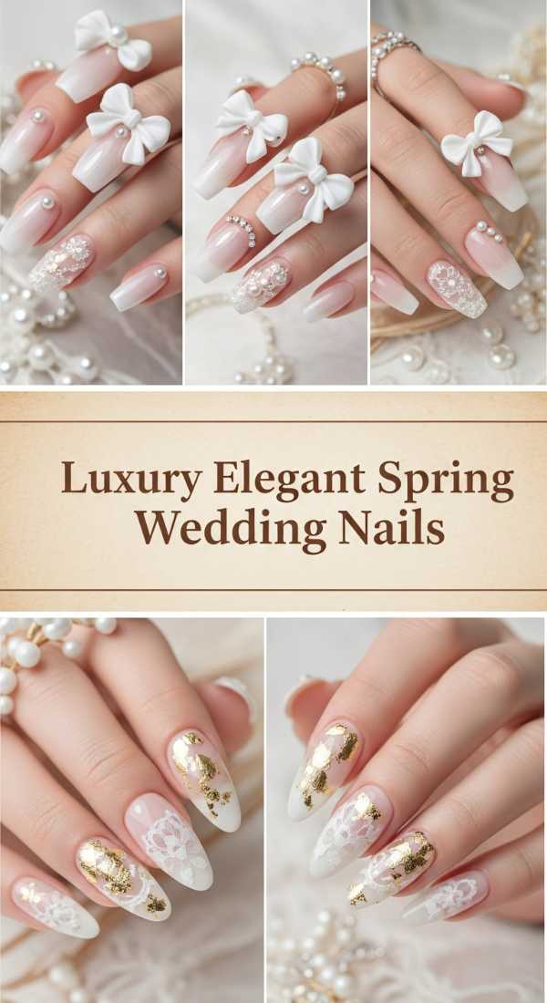 Luxury Elegant Spring Wedding Nails 69ee418bbf1ab