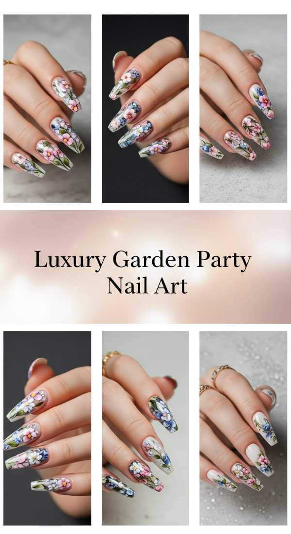 Luxury Garden Party Nail Art