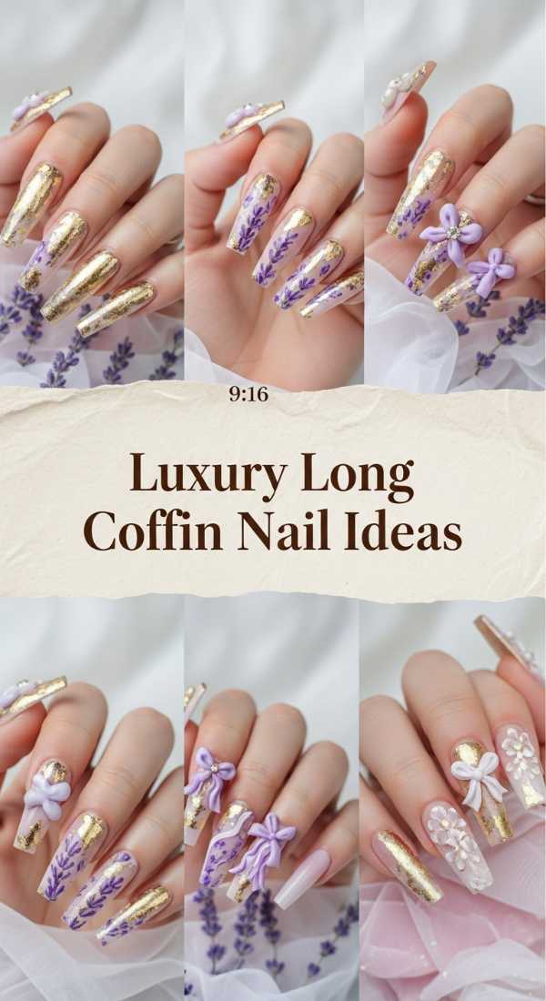 Luxury Long Coffin Nail Ideas 69e350ec6c705