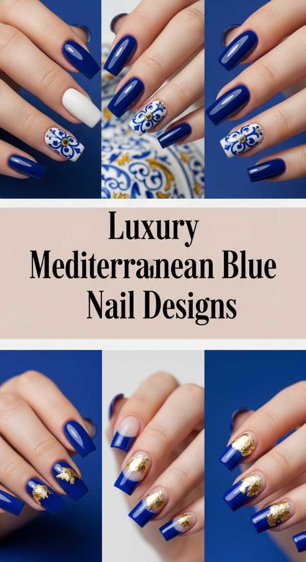 Luxury Mediterranean Blue Nail Designs 69ecf88d4673b