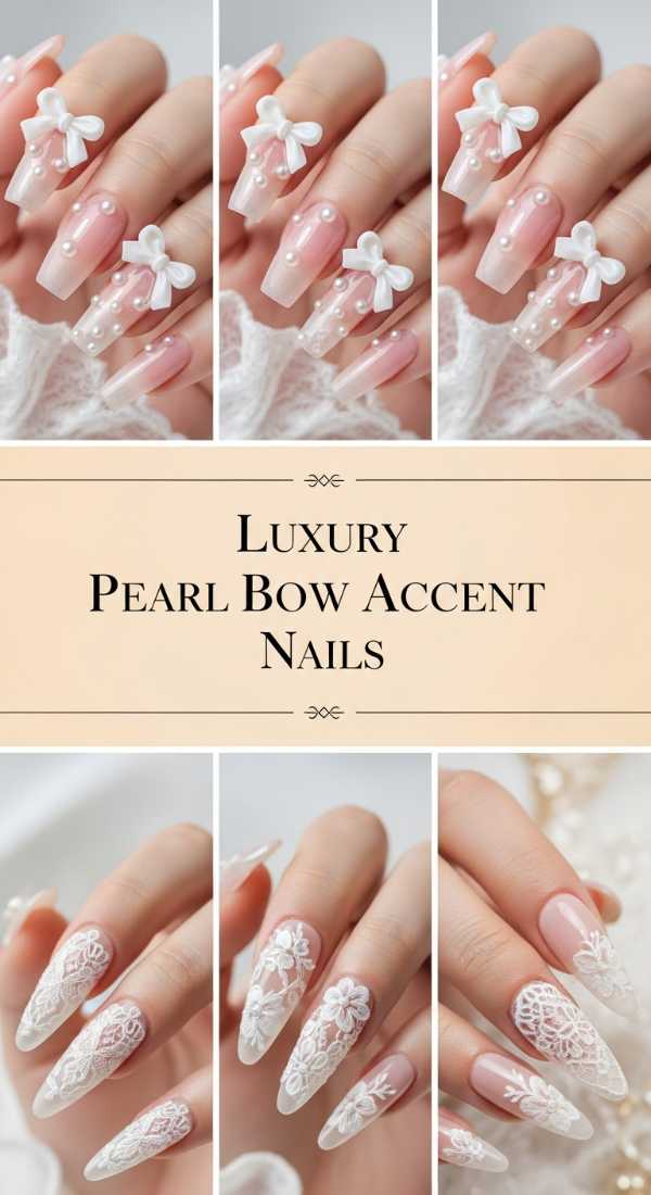 Luxury Pearl Bow Accent Nails 69f32b7180e2b