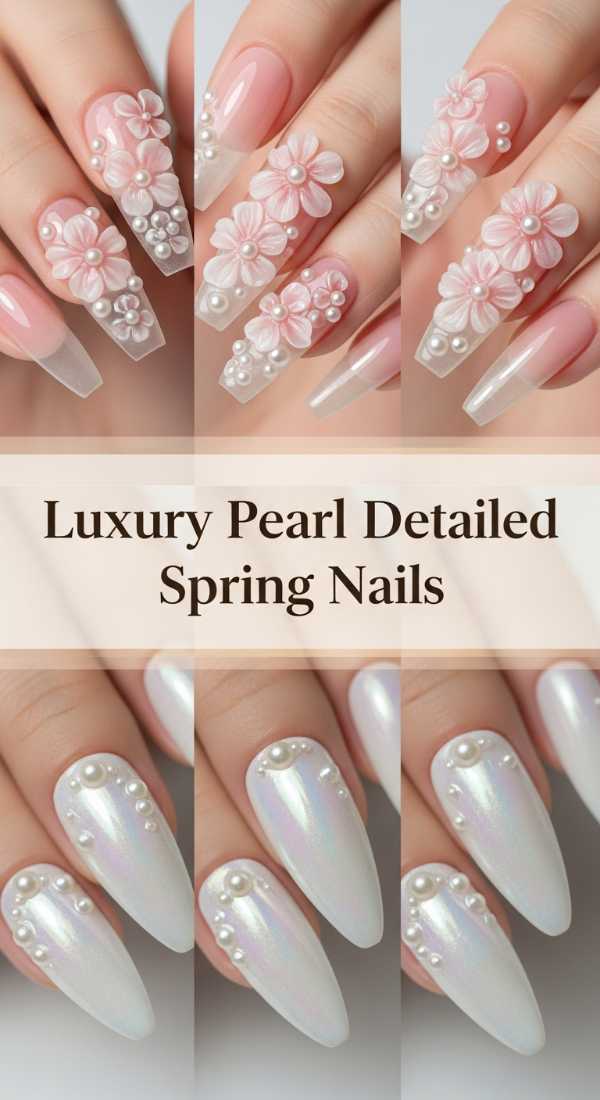Luxury Pearl Detailed Spring Nails 69f24a8e27f9e