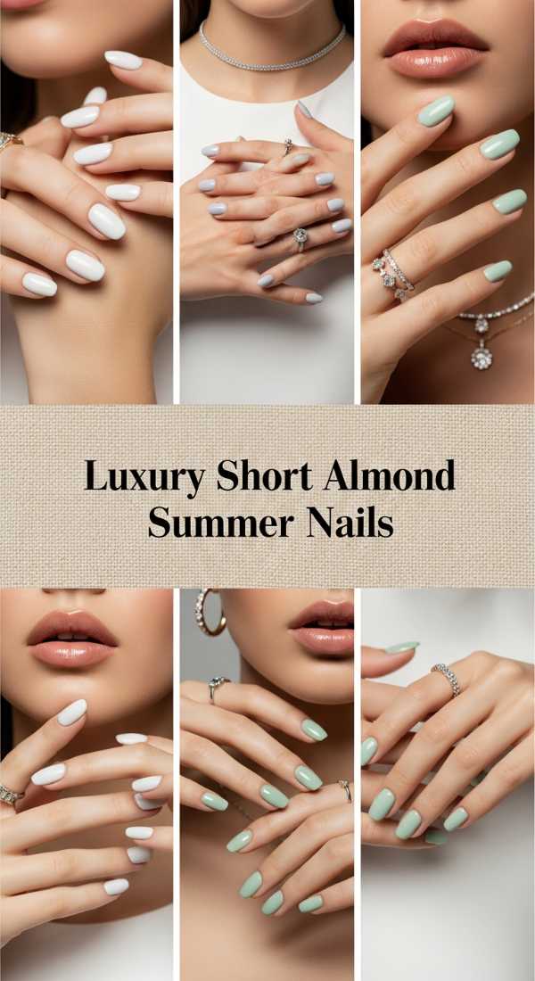 Luxury Short Almond Summer Nails 69ee591bec6b3