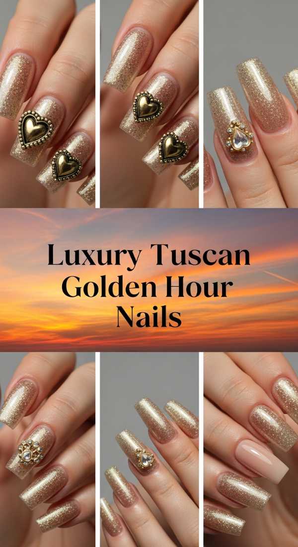 Luxury Tuscan Golden Hour Nails 69e6518acc8f0