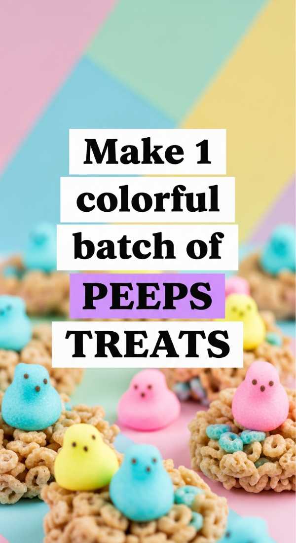 Make 1 Colorful Batch Of Peeps Rice Krispie Treats 69e9b564bae0f
