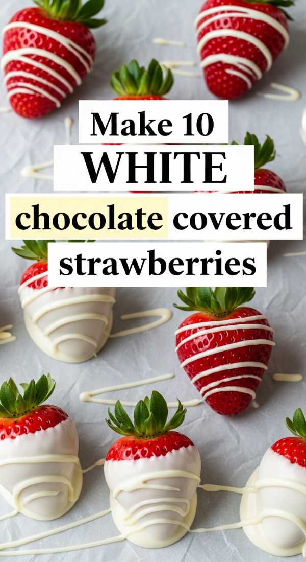 Make 10 White Chocolate Covered Strawberries 69edfa9859b09