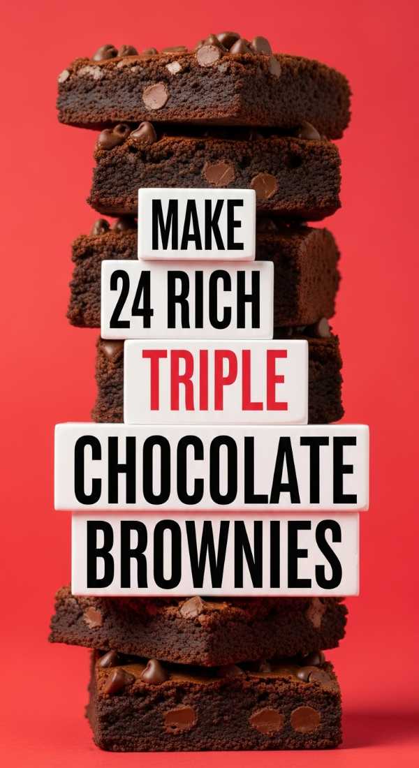 Make 24 Rich Triple Chocolate Brownies 69f19713f33fb