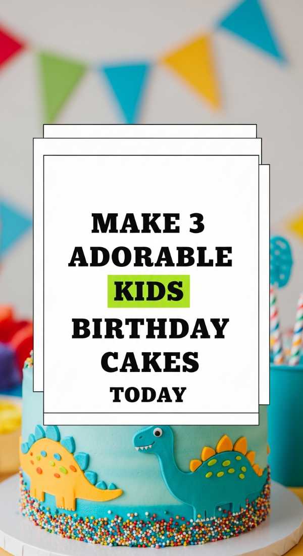 Make 3 Adorable Kids Birthday Cakes Today 69edfa9ee8aec