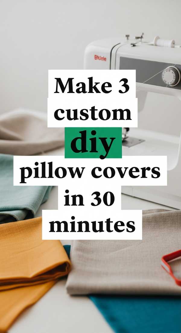 Make 3 Custom Diy Pillow Covers In 30 Minutes 69e649859ddb4
