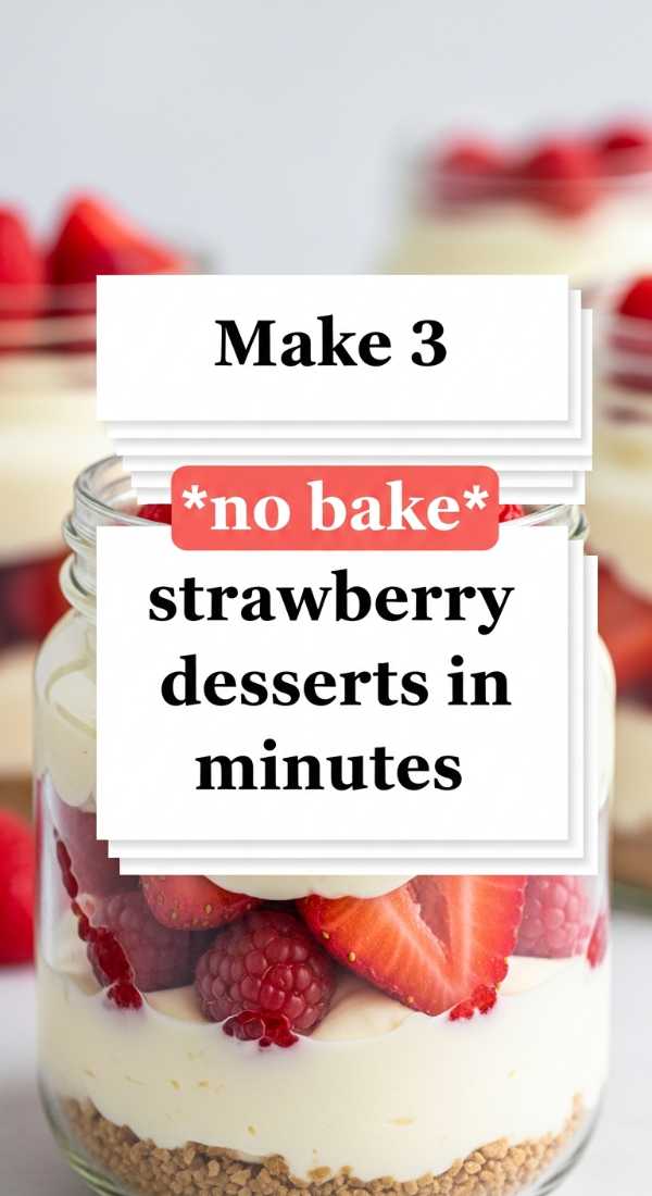 Make 3 No Bake Strawberry Desserts In Minutes 69f05abf50bc7