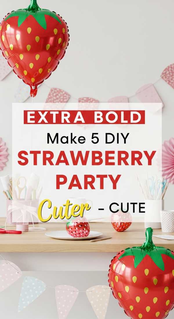 Make 5 Diy Strawberry Birthday Party Decorations On A Budget 69ee4b56493ae