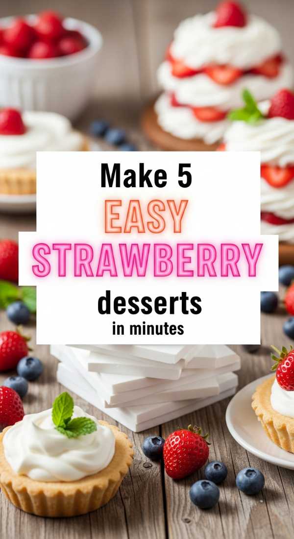 Make 5 Easy Strawberry Desserts In Minutes 69e70c0371227