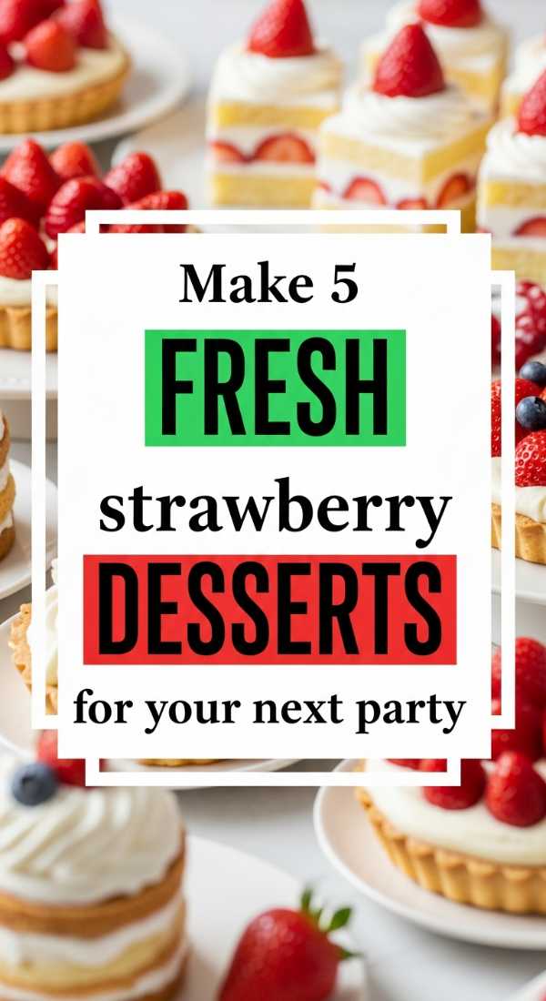 Make 5 Fresh Strawberry Desserts For Your Next Party 69e46e454e3df