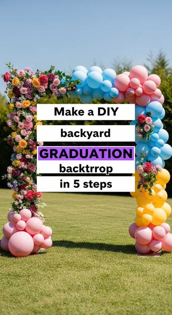 Make A Diy Backyard Graduation Backdrop In 5 Steps 69e60f512e8a8
