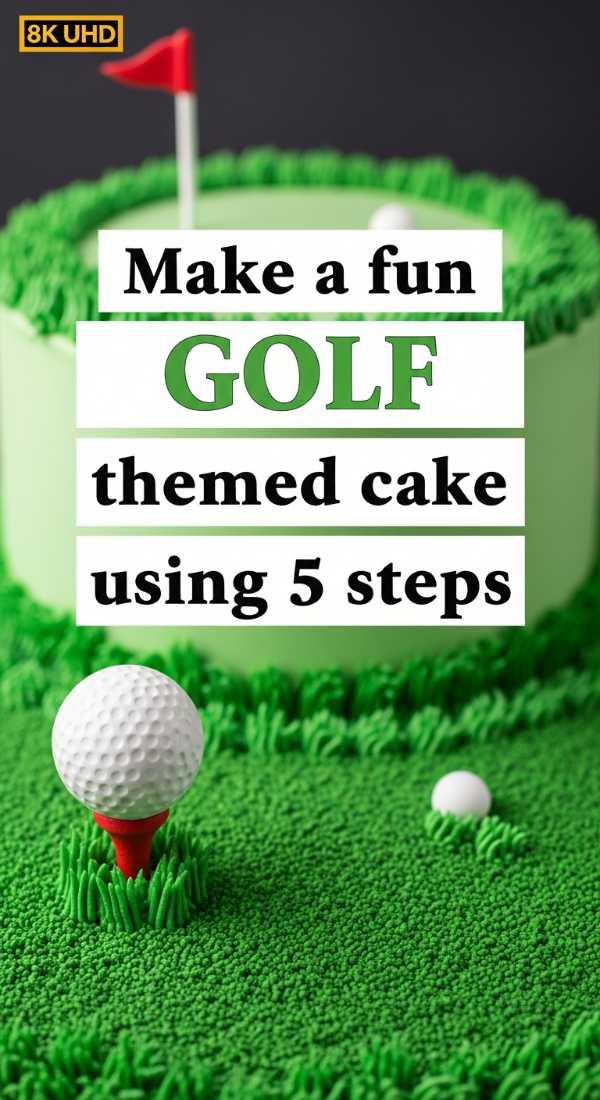 Make A Fun Golf Themed Cake Using 5 Steps 69ef4686637f2