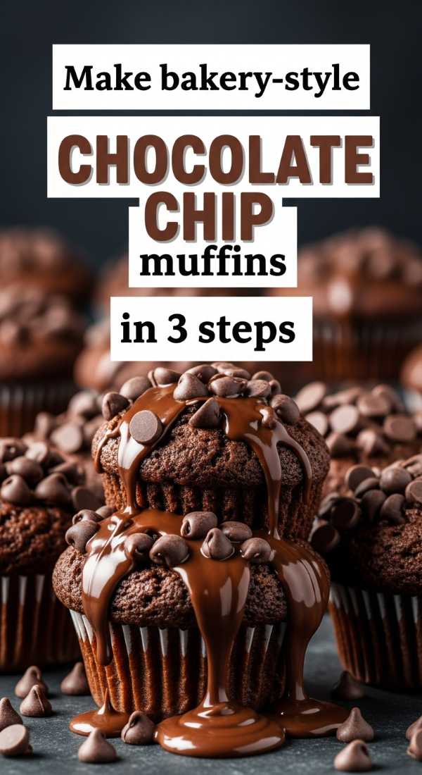 Make Bakery Style Chocolate Chip Muffins In 3 Steps 69eb7e1314da7