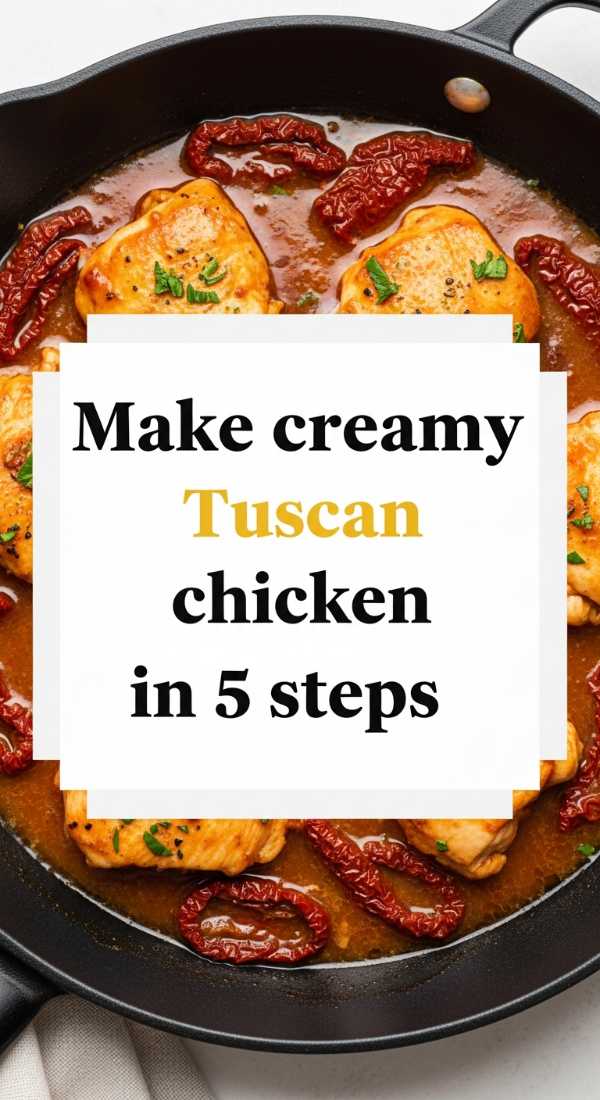 Make Creamy Tuscan Chicken In 5 Steps 69e9b557501d5