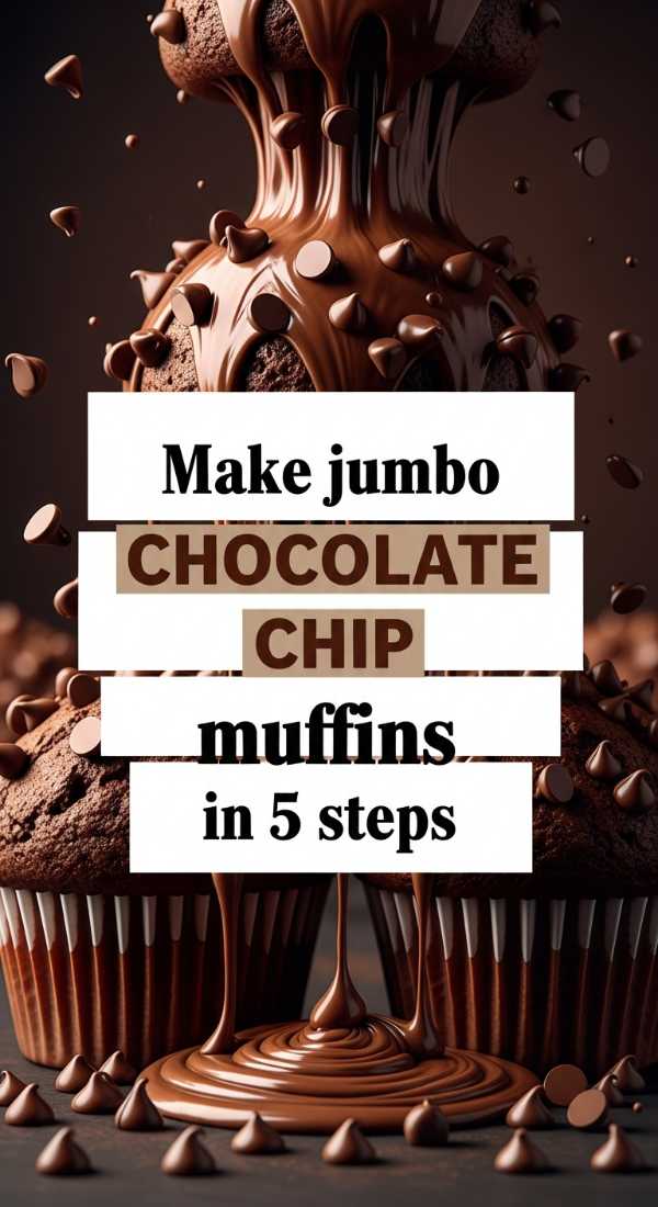 Make Jumbo Chocolate Chip Muffins In 5 Steps 69e853e026ae7