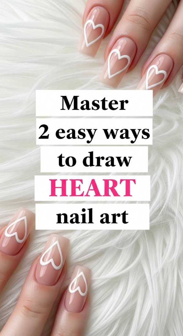 Master 2 Easy Ways To Draw Heart Nail Art 69e6604c78cc0