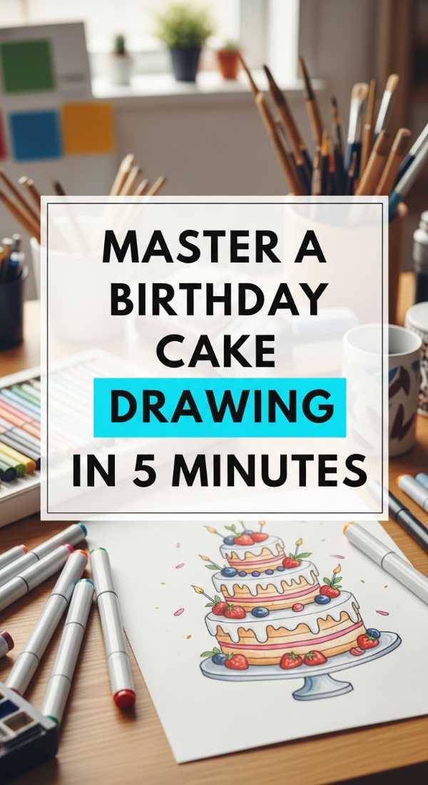 Master A Birthday Cake Drawing In 5 Minutes 69edfa9e33e76