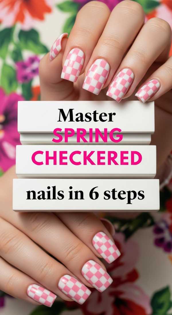 Master Spring Checkered Nails In 6 Steps 69e7801515949