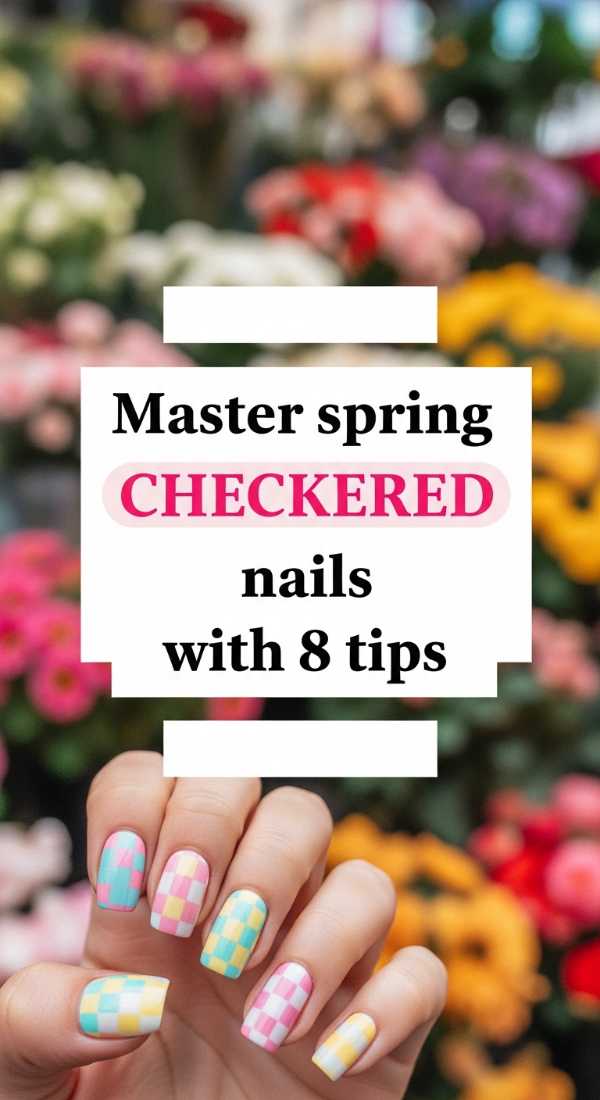 Master Spring Checkered Nails With 8 Tips 69ed0bc5cafd9